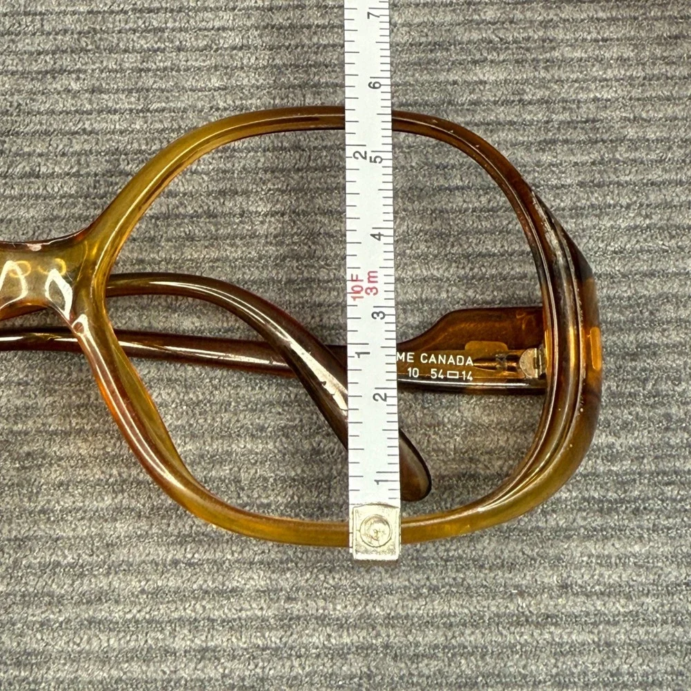 Terri Brogan Optyl Vintage Oversized Y2K Eyeglasses Amber Tortoise 8733 10 54-14